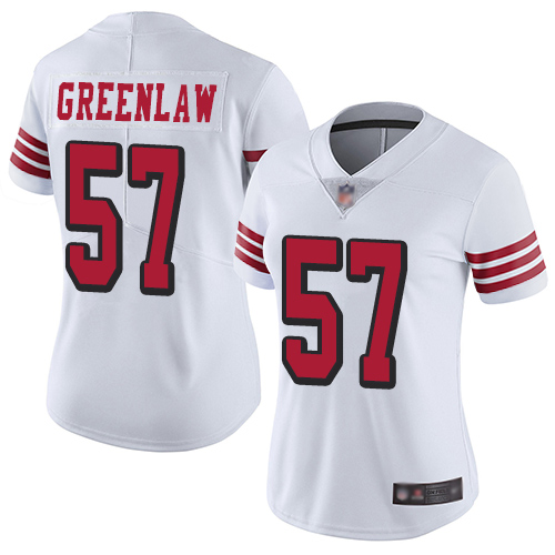 San Francisco 49ers Limited White Women Dre Greenlaw NFL Jersey #57 Rush Vapor Untouchable